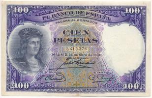 Spanyolország 1931. 100P T:XF,VF folt Spain 1931. 100 Pesetas C:XF,VF spotted Krause P#83
