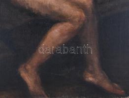 Jelzés nélkül, XX. sz. első fele: Akt a műteremben. Olaj, vászon. Restaurált. Dublírozott. 110x70 cm...