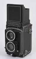 ca 1932 Rolleicord II IIb /Model 3 fényképezőgép Zeiss Triotar 4,5/7,5 cm és Heidosmat Anastigmat 4/7,5 cm objektívekkel, kissé elvált borítással, de egyébként jó állapotban.