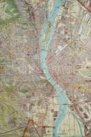 ca 1935 Budapest székesfőváros térképe, 1: 25.000, Bp., M. Kir. Állami Térképészet,vászonra kasírozv...
