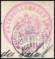 1916 Képeslap dunai flottilla "S.M. PATROUILLENBOOT WELS" bélyegzéssel + koronázási alkalm...