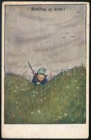 1916 Képeslap dunai flottilla "S.M. PATROUILLENBOOT WELS" bélyegzéssel + koronázási alkalm...