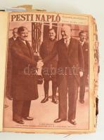 ca 1930-1931 A Pesti Napló képes magazin egy kötetnyi bekötött számai, korabeli félvászon kötésben, nagyon izgalmas képanyaggal