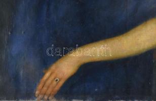 Jelzés nélkül, 1920-40 körül működött festő: Divatos art deco hölgy brossal. Olaj, vászon. 80×70 cm