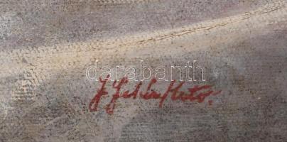 J. Fehér Kató (1897-): Dinnyés csendélet. Olaj, vászon, jelzett. Proveniencia: Saphier-gyűjtemény. D...