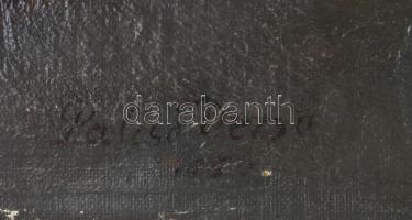 Palcsó Dezső (1887-1966): Szobarészlet festményekkel, 1956. Olaj, vászon, jelezve balra lent. Proven...