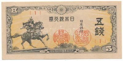 Japán 1944. 5s T:XF Japan 1944. 5 Sen C:XF Krause P#52