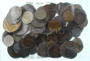 Vegyes, magyar és külföldi érmetétel mintegy ~500g súlyban T:vegyes Mixed, Hungarian and foreign coin lot (~500g) C:mixed