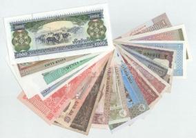 17db-os ázsiai bankjegytétel, közte India, Pakisztán, Laosz, Mianmar T:UNC-F
17pcs Asian banknote l...