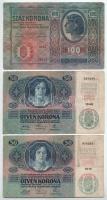 1912. 100K felülbélyegzés nélkül + 1914. 50K felülbélyegzés nélkül (2x) + Ausztria 1944. 1Sch (2x) + 2Sch + Marialaach 1920. 10h + 20h T:F Hungary 1912. 100 Korona without overprint + 1914. 50 Korona without overprint (2x) + Austria 1944. 1 Schilling (2x) + 2 Schilling + Marialaach 1920. 10 Heller + 20 Heller C:F