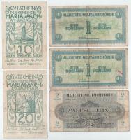 1912. 100K felülbélyegzés nélkül + 1914. 50K felülbélyegzés nélkül (2x) + Ausztria 1944. 1Sch (2x) +...