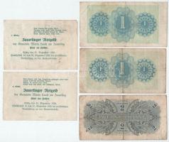 1912. 100K felülbélyegzés nélkül + 1914. 50K felülbélyegzés nélkül (2x) + Ausztria 1944. 1Sch (2x) +...