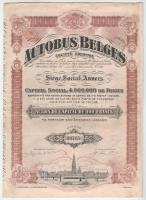 Belgium 1923. Antwerpen "Belga Busz Részvénytársaság" 100Fr értékű részvénye bélyegzéssel és szelvényekkel + Magyarország 1980. "Takarékszövetkezeti Részjegy" 900Ft értékben T:F