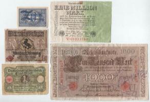 Németország vegyes, 5db-os bankjegytétel, közte Stuttgart 1921. 50pf + Német Szövetségi Köztársaság 1948. 10pf T:F,VG közte szép papír Germany mixed, 5pcs banknote lot, within Stuttgart 1921. 50 Pfennig + Federal Republic of Germany 1948. 10 Pfennig C:F,VG within fine paper