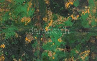 Wagner János (1936-2022): Kert (Éjszakai történet). Olaj, vászon, jelezve jobbra lent: Wagner. Hátol...