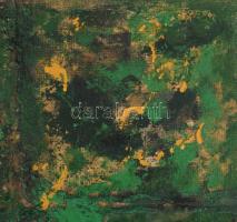 Wagner János (1936-2022): Kert (Éjszakai történet). Olaj, vászon, jelezve jobbra lent: Wagner. Hátol...