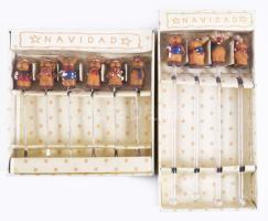 Navidad figurális pohárjelölő és falatkínáló, bontatlan.