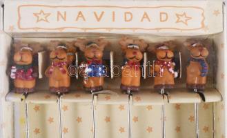 Navidad figurális pohárjelölő és falatkínáló, bontatlan