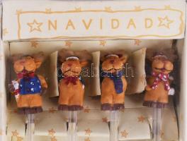 Navidad figurális pohárjelölő és falatkínáló, bontatlan