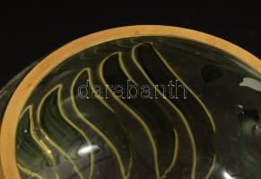 Zománcfestett mécsestartó és csengő, hibátlan, m: 10 cm alatt