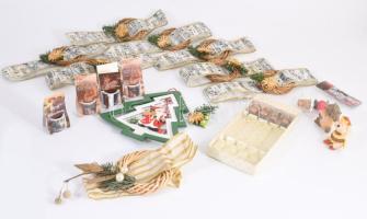 Doboznyi dekortárgy és karácsonyi dekortárgy, újszerű.