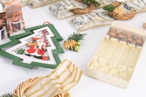 Doboznyi dekortárgy és karácsonyi dekortárgy, újszerű