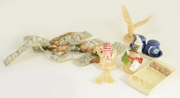 Doboznyi dekortárgy és karácsonyi dekortárgy, újszerű.