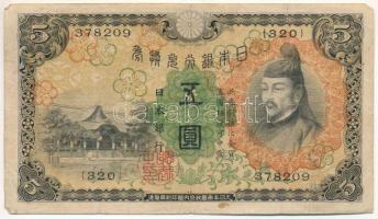 Japán 1930. 5Y "320 378209" T:F Japan 1930. 5 Yen "320 378209" C:F Krause P#39