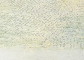 Wagner János (1936-2022): Vízgyűrűk. Akril, fa, jelezve jobbra lent: Wagner. Hátoldalán autográf fel...