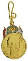 1948. "48-as Díszérem", zománcozott, aranyozott bronz frakklánc miniatűrje (20mm) T:AU Hungary 1948. "Medal of Honour commemorating 1848-1849" gilt, enamelled bronze miniature tail-coat accessorie (20mm) C:AU