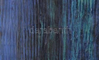 Wagner János (1936-2022): Áttűnések II., 2009. Olaj, fa, jelezve balra lent: Wagner. Hátoldalán auto...