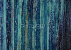 Wagner János (1936-2022): Áttűnések II., 2009. Olaj, fa, jelezve balra lent: Wagner. Hátoldalán auto...