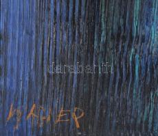 Wagner János (1936-2022): Áttűnések II., 2009. Olaj, fa, jelezve balra lent: Wagner. Hátoldalán auto...