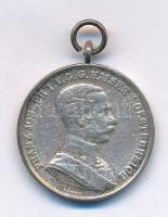 1914. "Ferenc József II. osztályú Ezüst Vitézségi Érem" ezüstözött bronz miniatűrje (18mm) T:VF, patina Hungary 1914. "Silver Gallantry Medal, 2nd Class" silver plated bronze miniature decoration (18mm) C:VF, patina NMK 133.