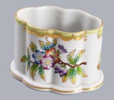 Herendi Viktória mintás cigarettatartó. Jelzett, kézzel festett, hibátlan, 9x6 cm