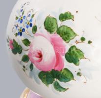Régi francia porcelán persely, jelzés nélkül, hibátlan, m: 14 cm