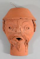Férfi arc kerámia falidísz, 21x16 cm