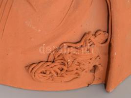 Férfi arc kerámia falidísz, 21x16 cm