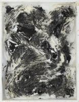 Wagner János (1936-2022): Gomolygás, 2016. Zománcfesték, vegyes technika, műanyag fólia, jelzett a hátoldalán: Wagner János, Gomolygás. Reprodukálva: Wehner Tibor: Wagner János. Bp., 2020, Virtual Market Kft, 134-135. oldal. 42x32,5 cm. Fakeretben.