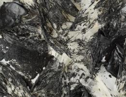 Wagner János (1936-2022): Gomolygás, 2016. Zománcfesték, vegyes technika, műanyag fólia, jelzett a h...