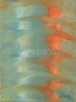 Wagner János (1936-2022): A színek varázsa (cím nélkül). Akril, vászon, jelezve jobbra lent: Wagner. 40x30 cm.