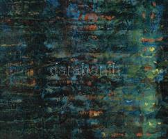 Wagner János (1936-2022): Tükröződés (cím nélkül). Akril, karton, jelezve jobbra lent: Wagner. 46x29...