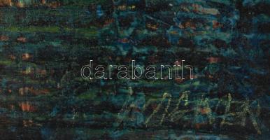 Wagner János (1936-2022): Tükröződés (cím nélkül). Akril, karton, jelezve jobbra lent: Wagner. 46x29...