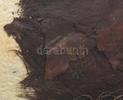 Wagner János (1936-2022): Kiterjedés II. (cím nélkül). Pálmalevél, merített papír, jelezve jobbra le...