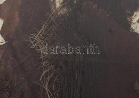 Wagner János (1936-2022): Kiterjedés II. (cím nélkül). Pálmalevél, merített papír, jelezve jobbra le...