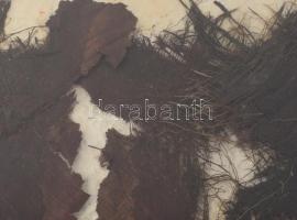 Wagner János (1936-2022): Kiterjedés II. (cím nélkül). Pálmalevél, merített papír, jelezve jobbra le...