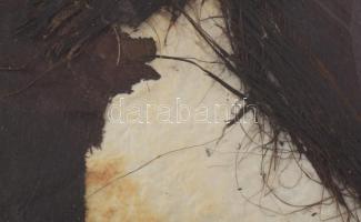 Wagner János (1936-2022): Kiterjedés II. (cím nélkül). Pálmalevél, merített papír, jelezve jobbra le...