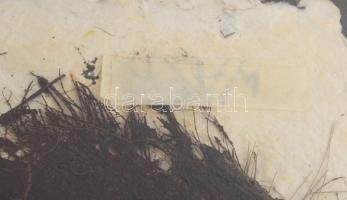 Wagner János (1936-2022): Kiterjedés II. (cím nélkül). Pálmalevél, merített papír, jelezve jobbra le...