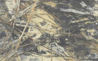 Wagner János (1936-2022): Lecsurgás. Akril, szalma, merített papír, jelezve jobbra lent: Wagner Jáno...