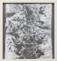 Wagner János (1936-2022): Növényzet. Vegyes technika, kollázs, papír, jelezve jobbra lent: Wagner. 30x24 cm. Fakeretben.